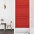 vidaXL Nástenné panely 12 ks vínovočervené 90x15 cm umelá koža 1,62 m²
