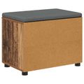 vidaXL Predsieňová lavica s vankúšom Staré drevo 60 x 38 x 46 cm