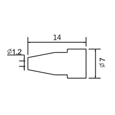 Hrot dutý N5-7/ZD553 priemer 1,2 mm (ZD-8915)