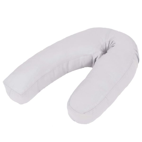 vidaXL Tehotenský vankúš v tvare písmena J 54x(36-43) cm, sivý