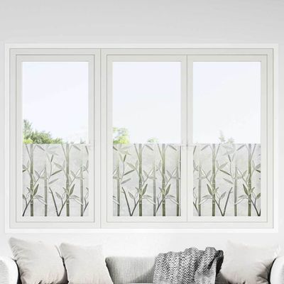 vidaXL Statická fólia na okná Bambusový vzor 45 x 500 cm PVC