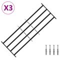 vidaXL Bezpečnostné mreže na okná so 4 priečnymi tyčami 3 ks 93-174 cm