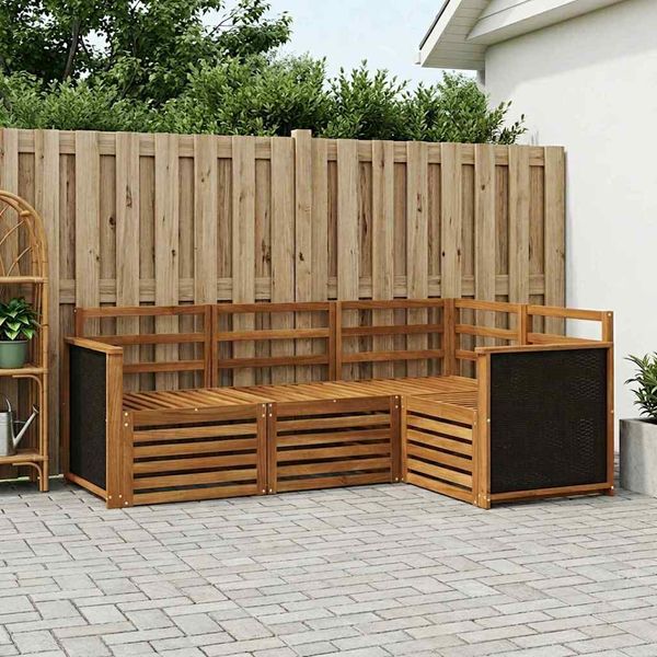 vidaXL Súpravy pohoviek 4 pcs Pevné akáciové drevo