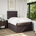 vidaXL Boxspring posteľ s matracom tmavohnedá 120x190 cm látka