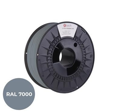 Tlačová struna (filament) C-TECH PREMIUM LINE, PLA, veveričia šedá, RAL7000, 1,75mm, 1 kg