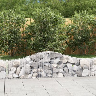 vidaXL Oblúkový gabionový kôš 40 ks 200x30x40/60 cm pozinkované železo