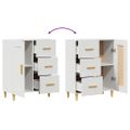 vidaXL Komoda biela 69,5x34x90 cm spracované drevo