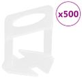 vidaXL Systém na vyrovnávanie dlaždíc 250 klinov 500 podložiek 2 mm