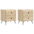 vidaXL Nočný stolík 2 ks Dub sonoma 43 x 34,5 x 47,5 cm