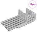 vidaXL Šesťhranný kľúč 12 ks Strieborná 32 x 86 mm Oceľ