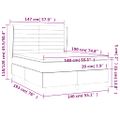 vidaXL Posteľný rám boxsping s matracom tmavozelený 140x190 cm zamat