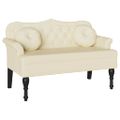 vidaXL Chesterfield lavica Krémová 120,5 x 65 x 75 cm Umelá koža