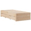 vidaXL Posteľ bez matraca so zásuvkami 90x200 cm borovica