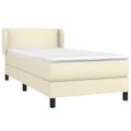 vidaXL Boxspring posteľ s matracom krémová 90x190 cm umelá koža
