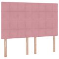 vidaXL Postel s úložným prostorem a matrací Ružová 140 x 190 cm Zamat