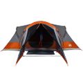 vidaXL Rodinný stan tipi 8 osôb sivo-oranžový vodeodolný