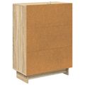 vidaXL Zásuvkový kabinet 66 x 34,5 x 90 cm Kompozitné drevo Dub sonoma