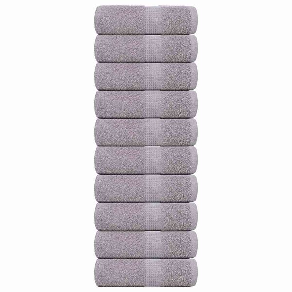 vidaXL Uteráky pre hostí FROGN 10 ks sivé 30x50 cm 360 g/m²