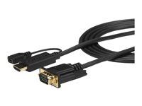 6ft 2m - 1080p - Active Conversion - HDMI to VGA Adapter Cable for Your VGA Monitor / Display (HD2VGAMM6) - Kabel adaptéru - HDMI, Micro-USB typ B (pouze napájení) do HD-15 (VGA) s piny (male) - 2 m - černá - aktivní, podpora 1920 x 1200 (WUXGA) - pro P/N: MST30C2DPPD