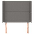 vidaXL Čelo postele so záhybmi tmavosivé 103 x 16 x 118/128 cm látka
