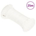 vidaXL Lodné lano biele 4 mm 25 m polypropylén