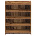 vidaXL Skriňa na topánky s úložiskom Staré drevo 73,5 x 36 x 92 cm