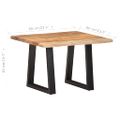 vidaXL Konferenčný stolík, nepravidelné hrany 60x60x40 cm, akácia