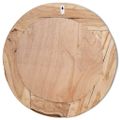 vidaXL Dekoratívne zrkadlo z teakového dreva, 80 cm, okrúhle