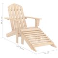 vidaXL Záhradná stolička Adirondack s otomanom jedľový masív