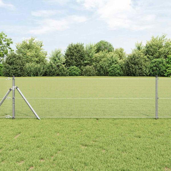 vidaXL Zvarený drôtený plot 1000 x 60 cm Strieborná