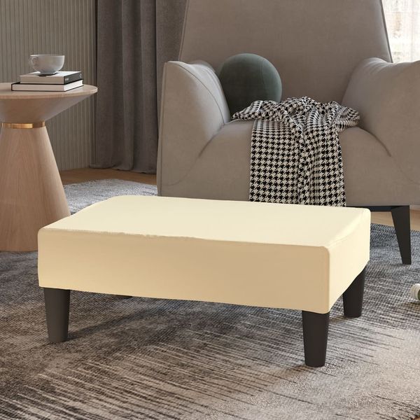 vidaXL Podnožka krémová 78x56x32 cm umelá koža