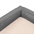 vidaXL Ergonomický matrac pre psa 75x53 cm ľanový vzhľad flís šedý