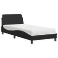 vidaXL Posteľ s matracom Dover čierna 80x200 cm umelá koža