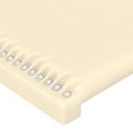 vidaXL Čelo postele s LED krémové 80x5x78/88 cm umelá koža