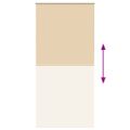 vidaXL Roleta Zatemnenie Béžová 100x210cm Šírka látky 95,7cm Polyester