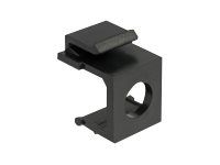 Modulárny insert (výrez) - čierna - 1 port (balenie 4)