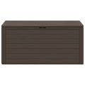 vidaXL Záhradný úložný box hnedý 116x44x55 cm