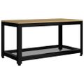 vidaXL Konferenčný stolík svetlohnedý a čierny 90x45x45cm MDF a železo