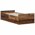 vidaXL Rám postele Staré drevo 90 x 200 cm Kompozitné drevo