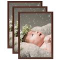 vidaXL Fotorámiky na stenu alebo stôl 3 ks tmavočervené 50x70 cm
