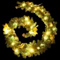 vidaXL Vianočná girlanda s LED svetielkami zelená 2,7 m PVC