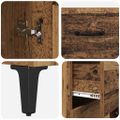 vidaXL Highboard Staré drevo 69,5 x 34 x 180 cm Kompozitné drevo
