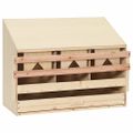 vidaXL Hniezdo pre sliepky, 3 priehradky 72x33x54 cm, borovicový masív