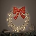 vidaXL Veniec 80 LED Teplá biela 90 x 90 x 9 cm Ratan
