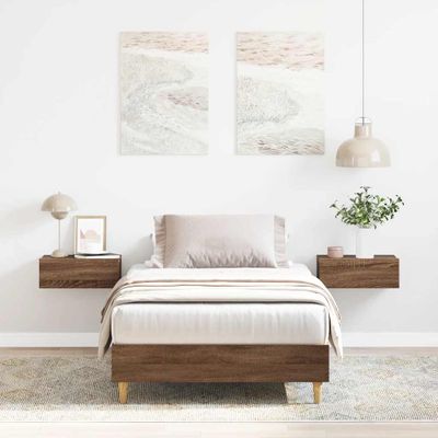 vidaXL Posteľný rám bez matraca hnedý dub 90x200 cm kompozitné drevo