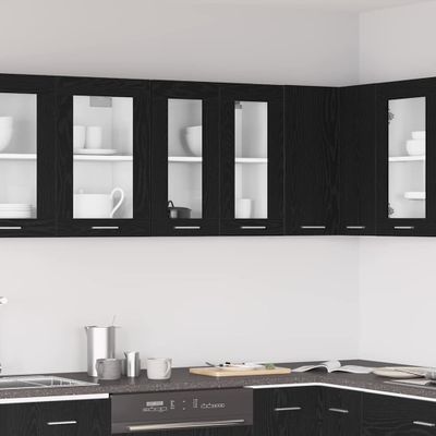 vidaXL Závesná skrinka Čierny dub 60 x 31 x 60 cm Kompozitné drevo