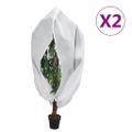 vidaXL Flísové kryty na rastliny so zipsom 2 ks 70 g/m² 1,2x1,8 m