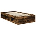 vidaXL Rám postele Dymová dub 100 x 200 cm Kompozitné drevo