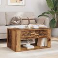 vidaXL Konferenčný stolík Staré drevo 80 x 50 x 40 cm Kompozitné drevo
