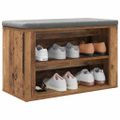 vidaXL Regál na topánky 75 x 35 x 45 cm Kompozitné drevo Staré drevo